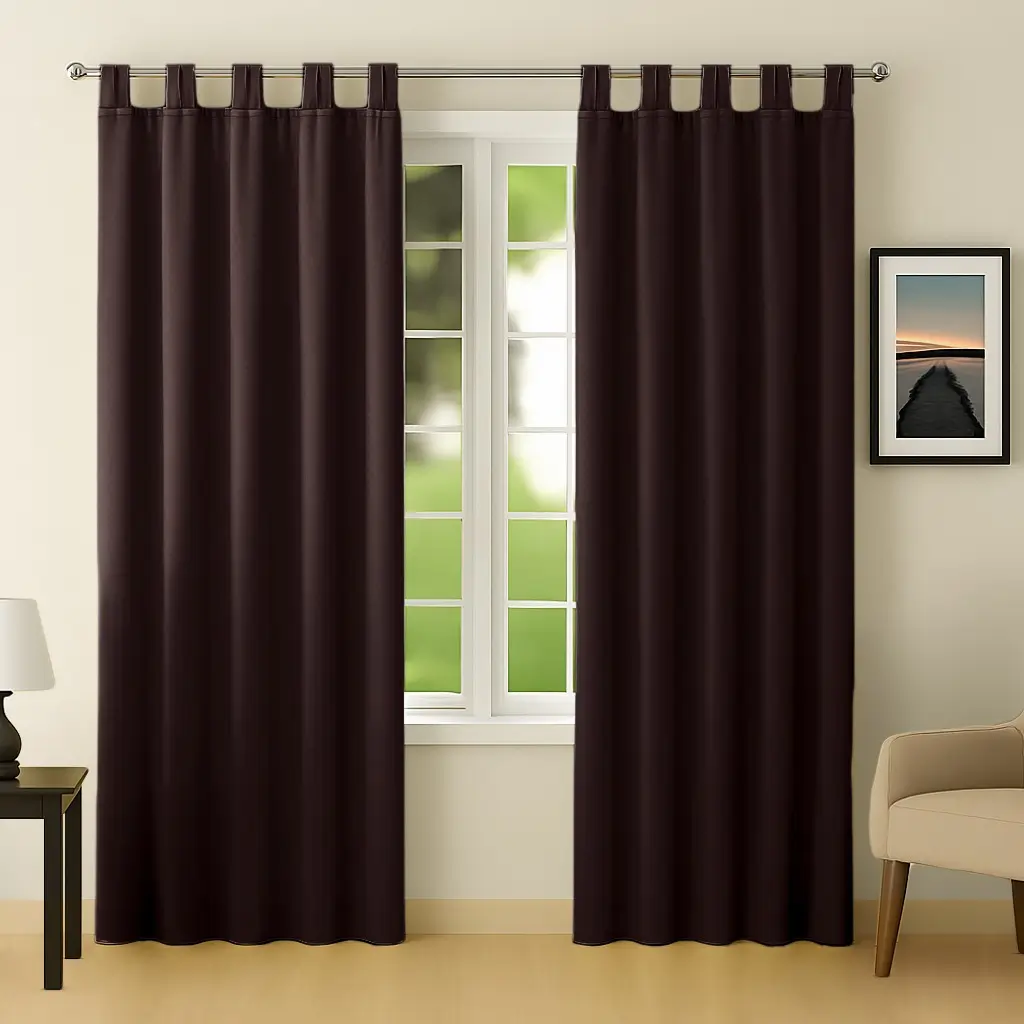 Dark Brown colour curtains