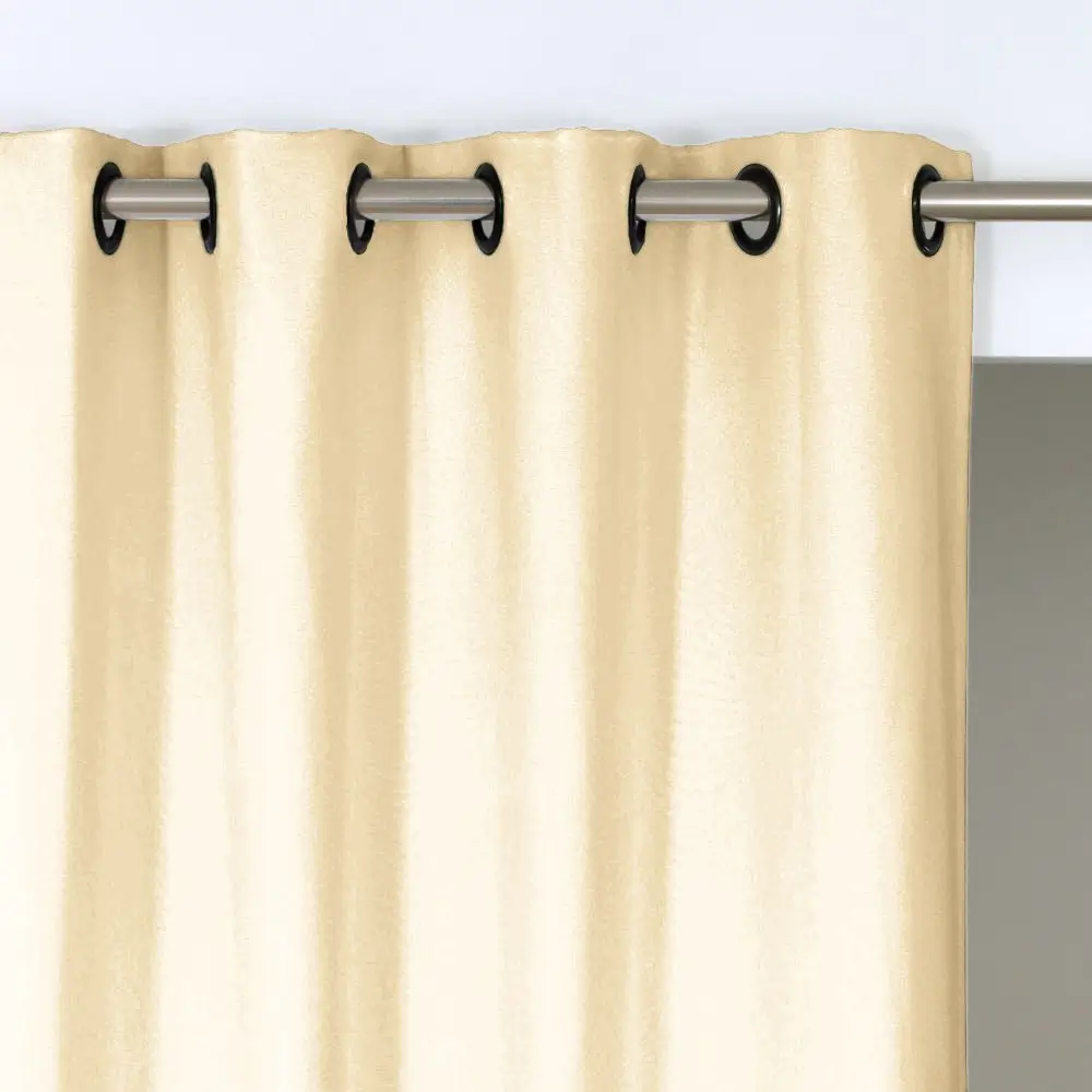 cream colour with black grommet