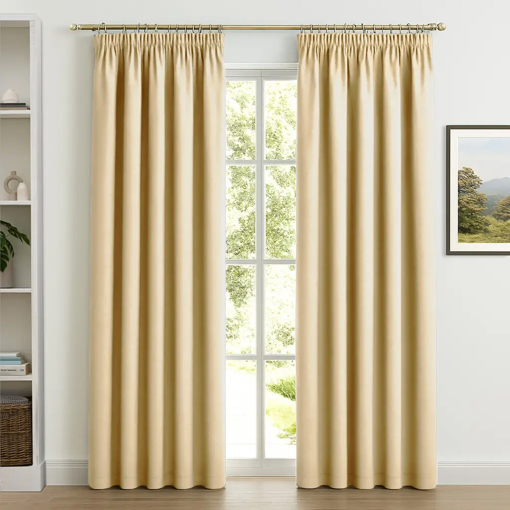 cream pleated for living room