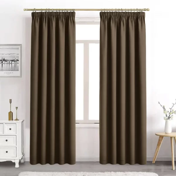 Chocolate colour curtains