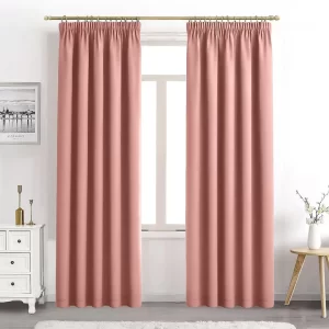 Velvet pencil pleat curtains for doors and windows