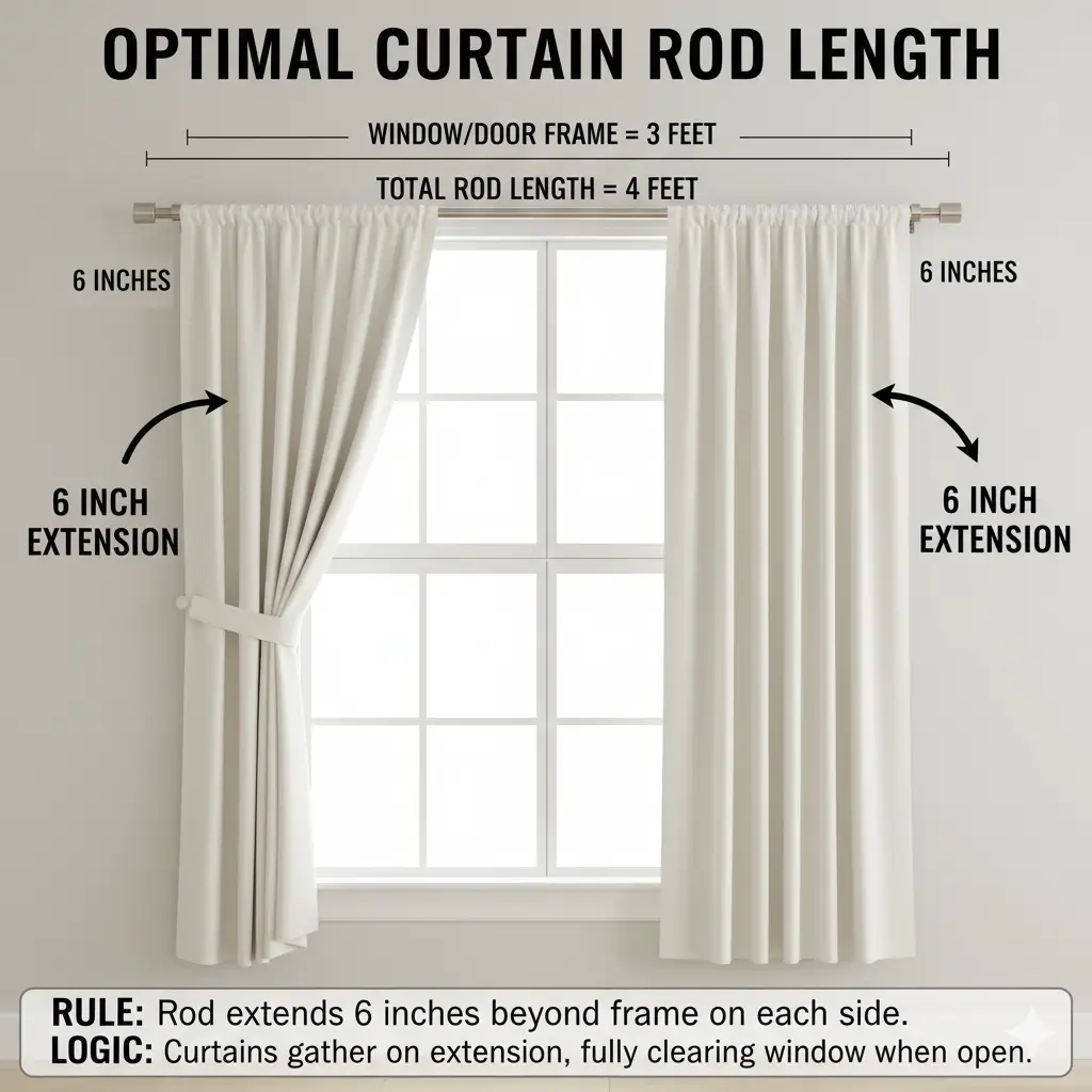 Length of Curtains Rod