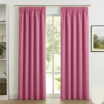 pink pencil pleated blackout curtains